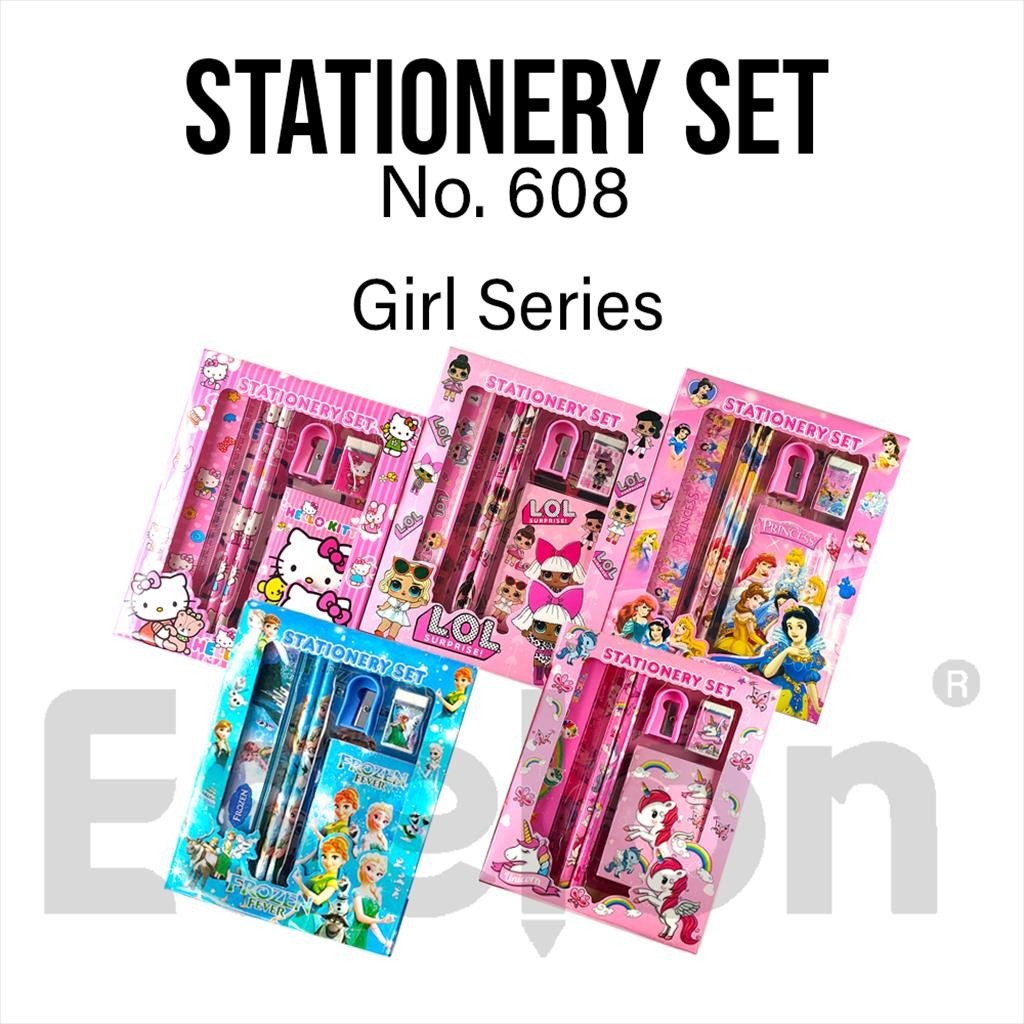 

[MaxMart] Paket Alat tulis 6in1 NOTES 608 / Alat tulis set karakter / Stationery set + NOTES