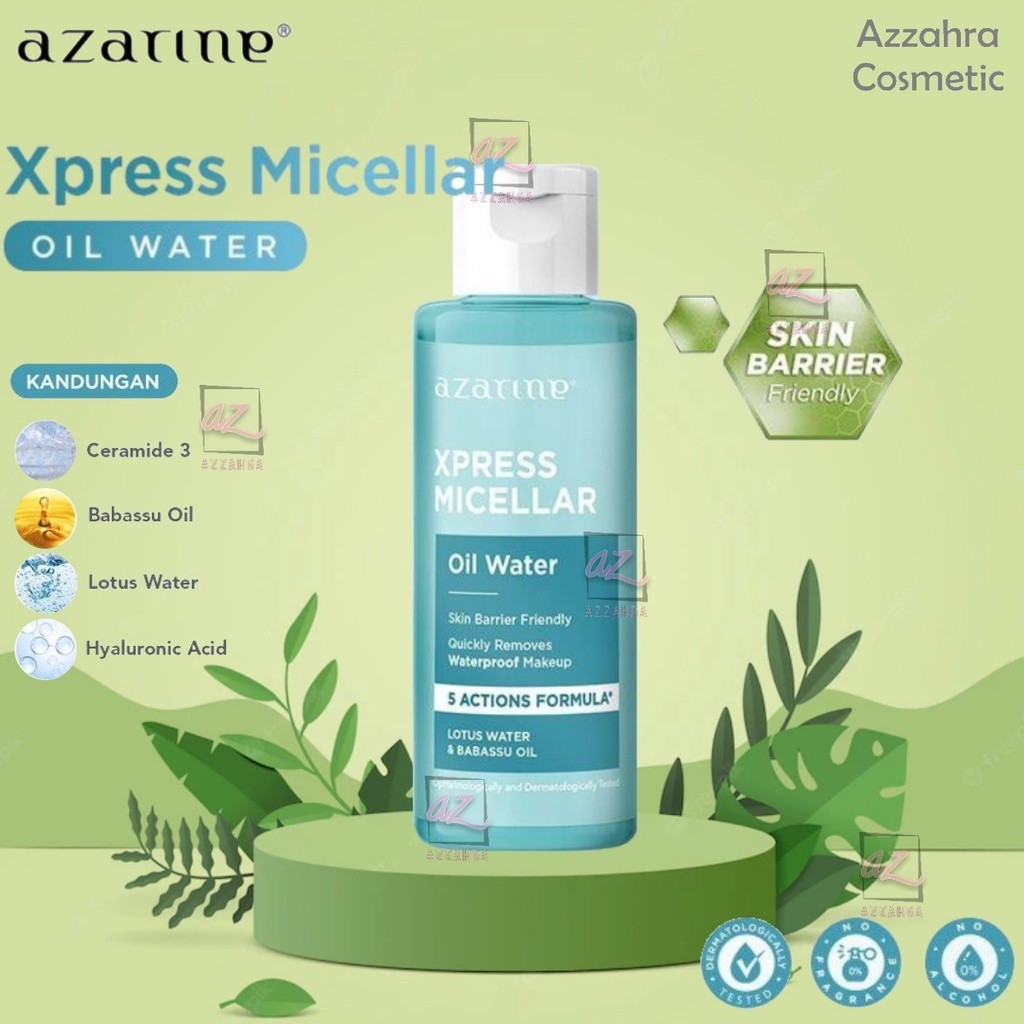 Azarine Cleansing Moist Micellar Water Complete Solutions 100ml Micelar Miselar Water Pembersih Make