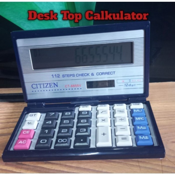 

Terbaik kalkulator lipat CITIZEN/Desk Top calculator C-8855V +Battery