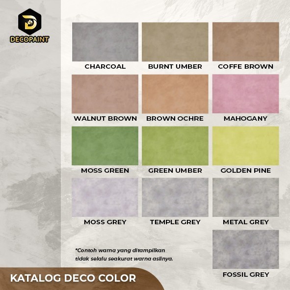 

Decopaint Deco Color Pewarna Cat Dekoratif - Charcoal - Kemasan 350 Ml