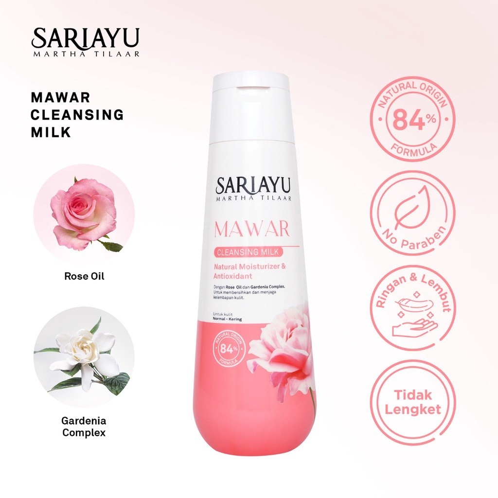 Sariayu Mawar Cleansing Milk 150ml - Pembersih Wajah Sari Ayu