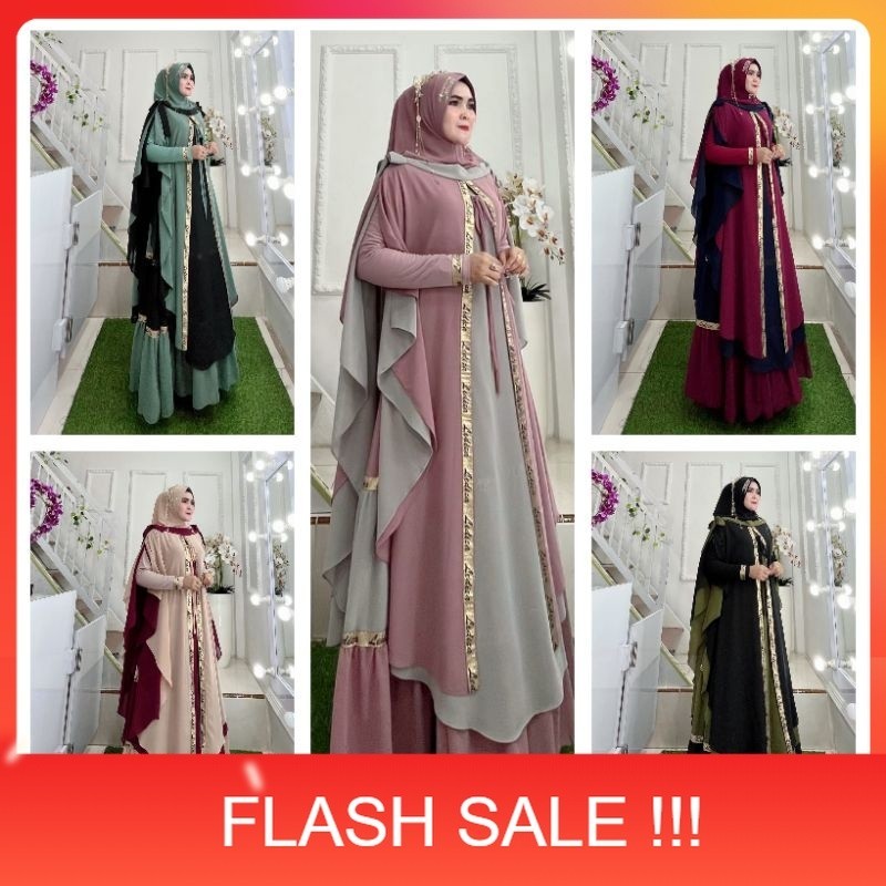 PROMO BISA COD (GAMIS SET SYARI LEDIZA BY HOUSE OF KANIO EDISI HOODIE ORI PREMIUM GAMIS LEDIZA GAMIS