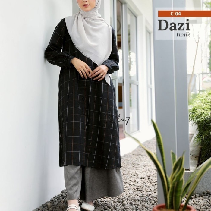 Dema Tunik | Tunik Motif | Bahan Crinkle Motif