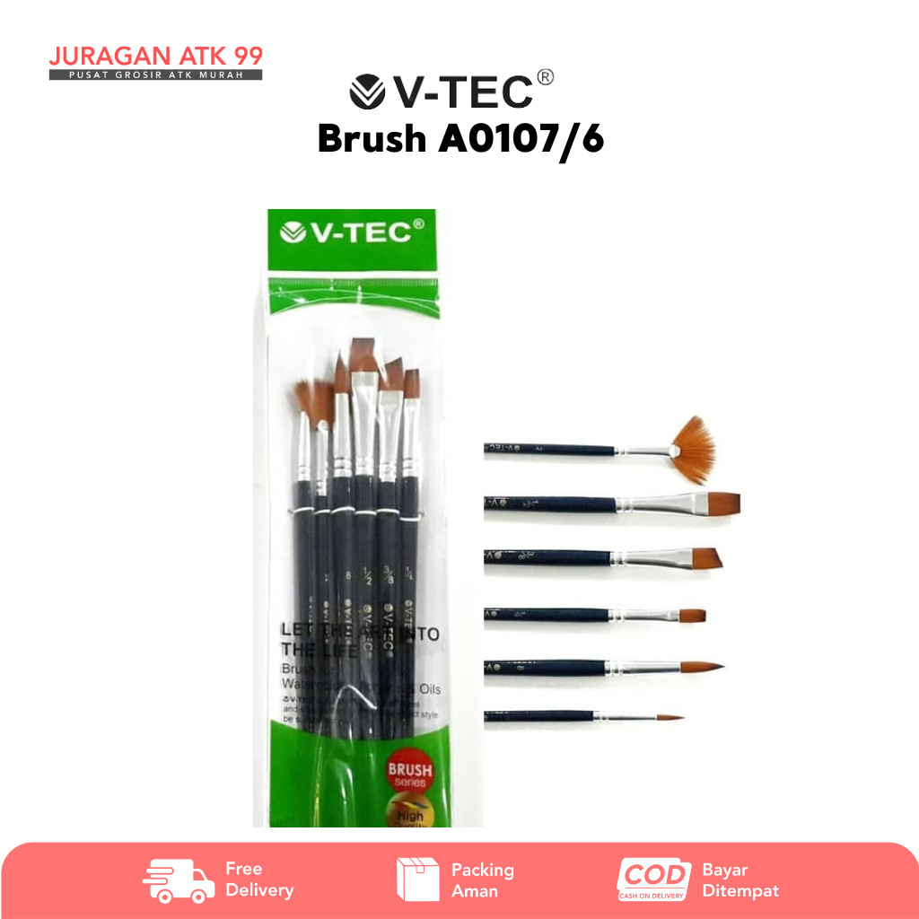 

Brush Premium Set 6 V-Tec Kuas Lukis Premium Set 6 V-Tec A0107/6