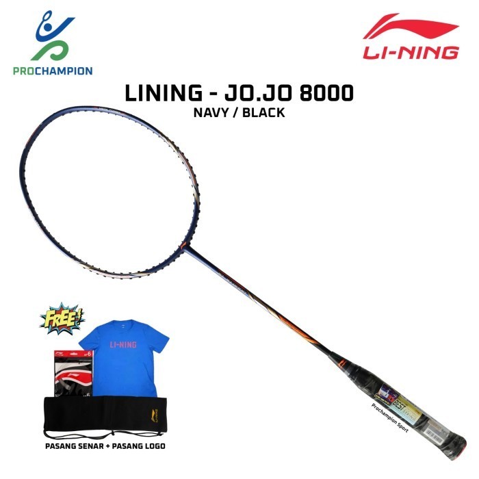 Raket Badminton Lining Jojo 8000 Navy Black