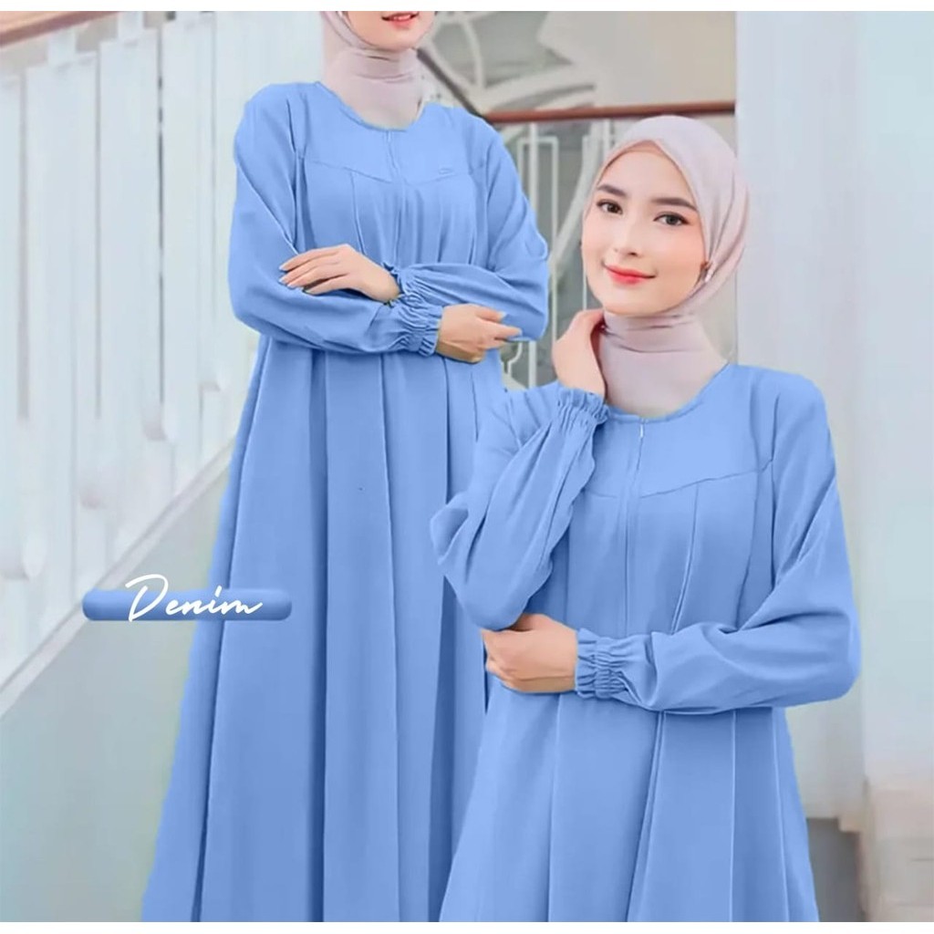 GAMIS KOREAN SYTLE REMAJA POLOS  BUSUI CRINKLE - GAMIS MUSLIM WANITA - BAJU GAMIS FASHION WANITA