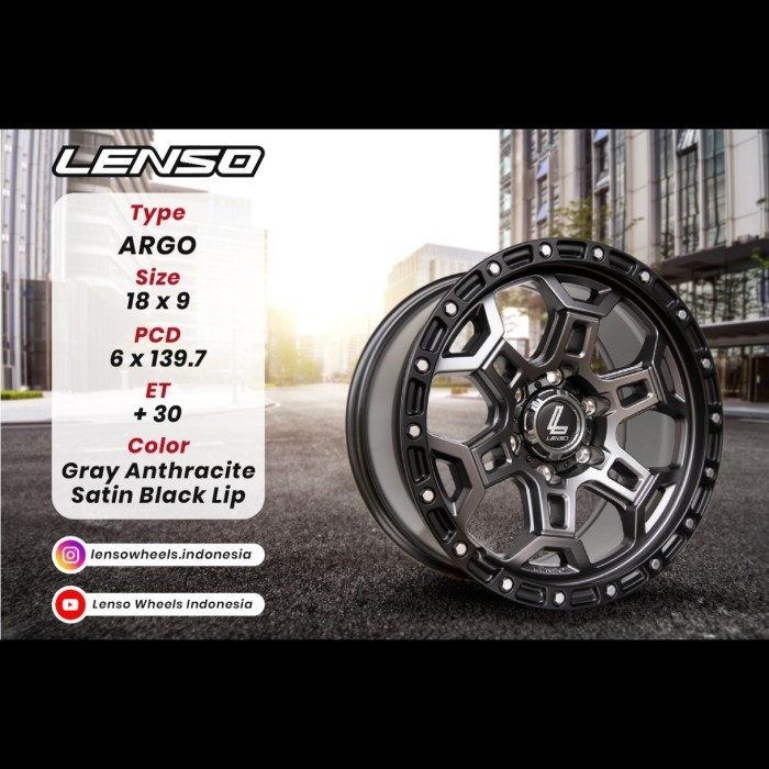 Velg LENSO ARGO RING 18 FORTUNER PAJERO HILUX FORD RANGER
