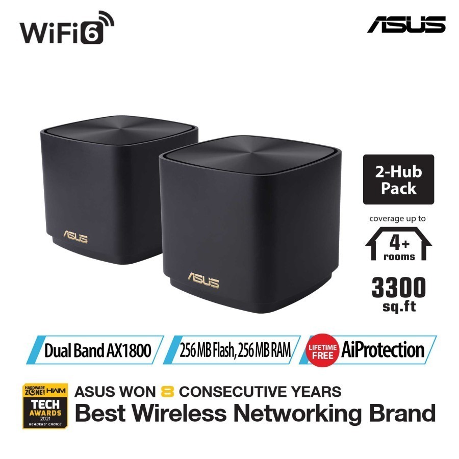 ASUS XD4 2 Pack ZenWiFi AX Mini AX1800 Whole Home Mesh WiFi 6 System V