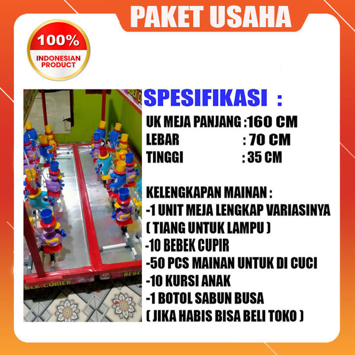 Paket usaha mainan pasar malam bebek cupir