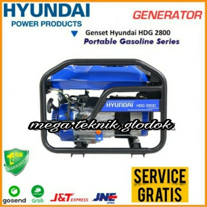 Enggine Genset Hyundai HDI 2800 Generator Listrik Mesin Genset 2000Watt