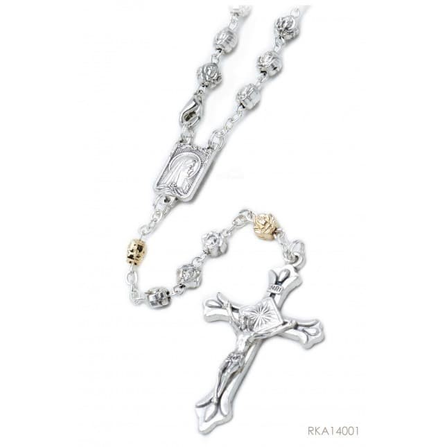 Rosario Metal Mawar Kalung Rohani Katolik