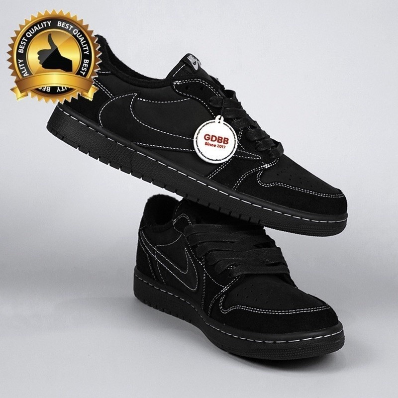 J 1 Low Travis Scott Black Phantom Allblack Fullblack Sneakers A5