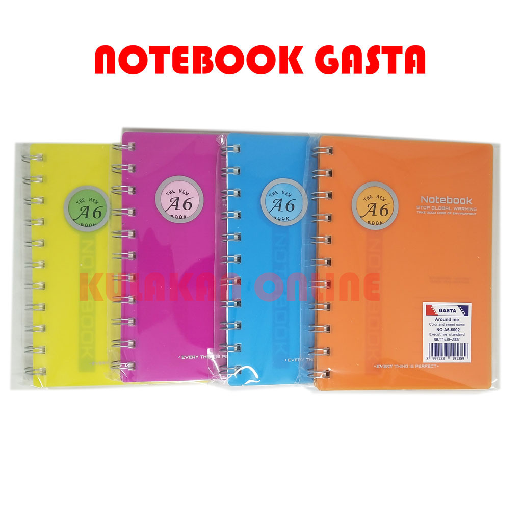 

NOTEBOOK SPIRAL / MEMO A6-6002 Gasta (1 Pak isi 10 Buku)