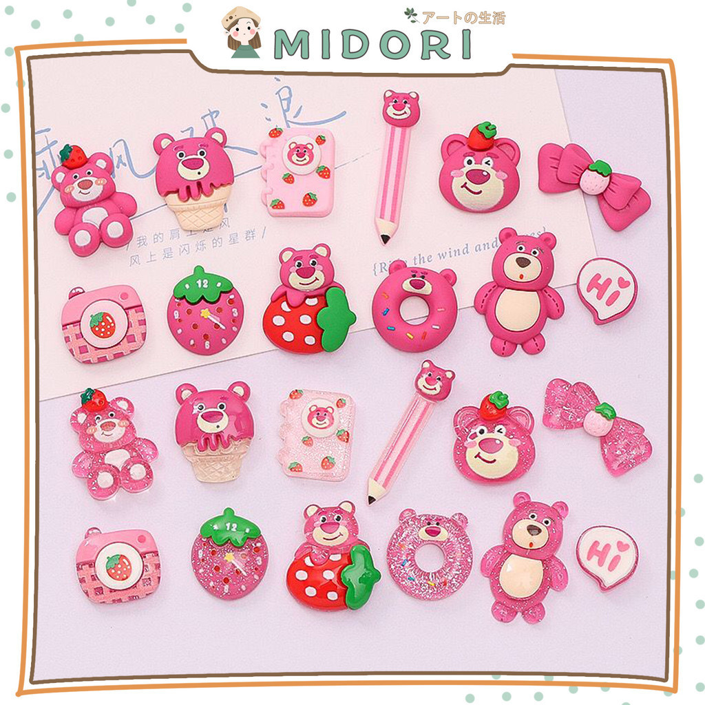 

[MIDORI] 10 Pcs NEW CUTE MINI CARTOON 3D LOTSO Stiker Glossy Free Resin Aksesoris Hiasan Deco Sticker DIY Lucu - B0450
