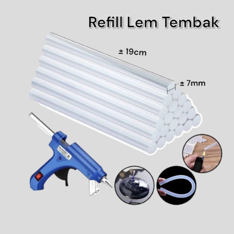 

MOS REFILL GLUE GUN / ISI ULANG LEM TEMBAK KECIL 13CM 18CM 20CM / LEM BAKAR LILIN TRANSPARAN KERAJINAN TANGAN PITA ACC MANIK SERBAGUNA