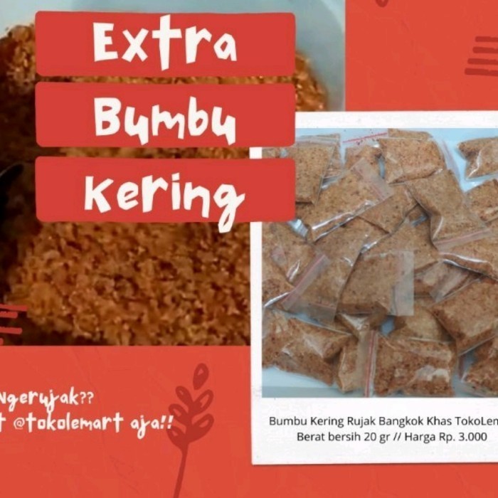 

Bumbu Rujak Bangkok, sambel kering Bumbu Rujak Buah - Cup 120Gr