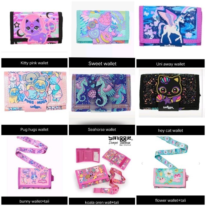 Smiggle Dompet Anak Perempuan tali / Wallet Smiggle/Ori/