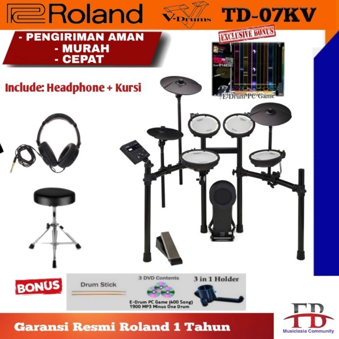 MURAH -Drum Elektrik Roland TD07KV / TD 07 KV / TD07 KV / TD 07KV  - Drum+bonus