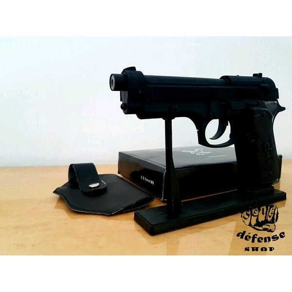 Korek Api Pistol Lighter Jet Pietro Beretta M9 ( Full Solid Black )