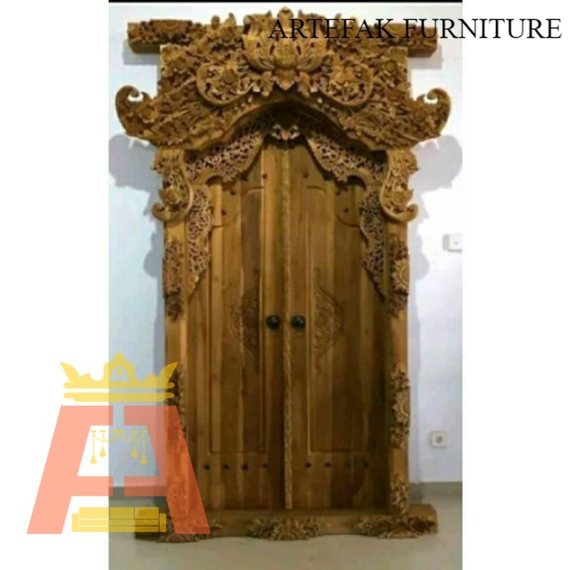 Artefak Furniture Gapura gebyok ukir style bali full kayu jati