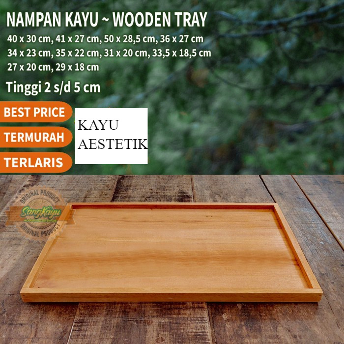 Nampan kayu nampan tray kotak seserahan baki kayu kotak penyimpanan