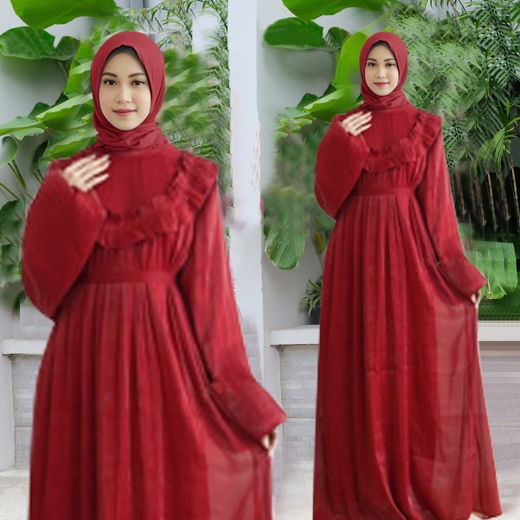 baju dress muslim gamis wanita ld 120cm jumbo size bahan bagus kualitas import harga terjangkau gami