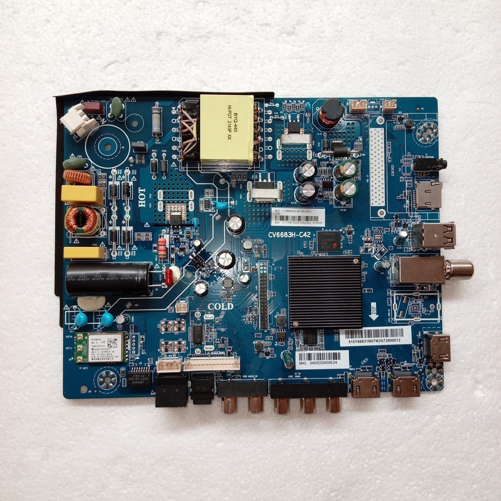 MAINBOARD MESIN TV LED 32 INCH AQUA LE32AQT6600G LE 32AQT6600G