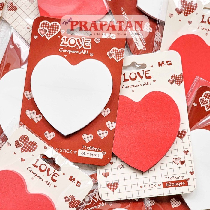 

M&G Heart Love Sticky Note YD-944 | Notes Memo Tempel Bentuk - RED -YY41