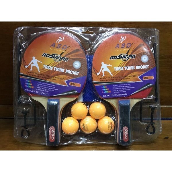 Paket bet blade tenis meja pingpong tiang net dan bola pp murah -MNB23
