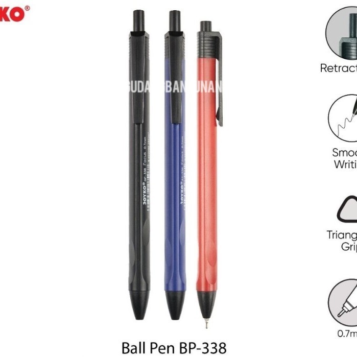 

Ballpen Ballpoint Pulpen Pena Cetek Joyko BP 338 Lusinan isi 12 PCS