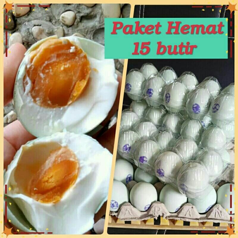 

PROMO PUNCAK Telur asin masir / Telur asin khas solo ( isi 15 butir ) STOK TERBATAS