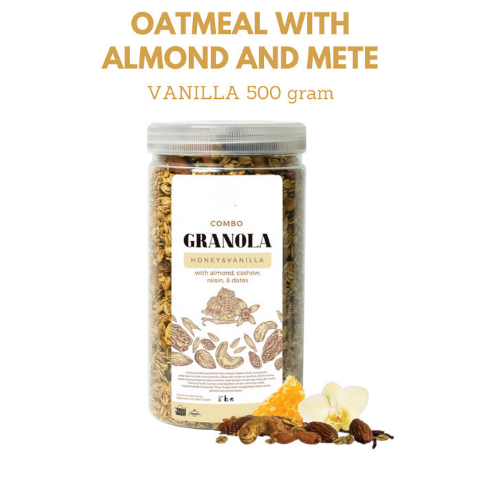 

Oatmeal With Almond and Mete | Sarapan Sehat | Vanilla 500 gram