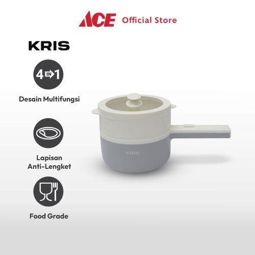 Ace Kris 1.6 ltr Panci Elektrik Serbaguna - Putih Multifunction Electric Pan Kuali Pot Listrik Peral