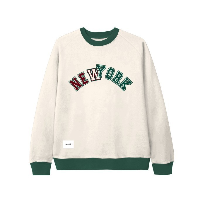 Russ Sweater Crewneck New York Broken White - XL