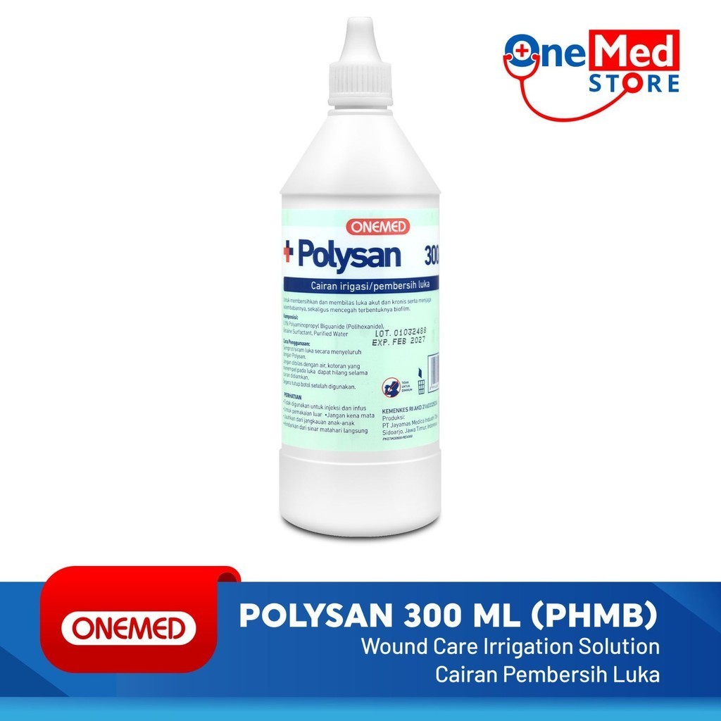 ONEMED Polysan 300 Ml - Cairan Cuci Luka (PHMB) OP