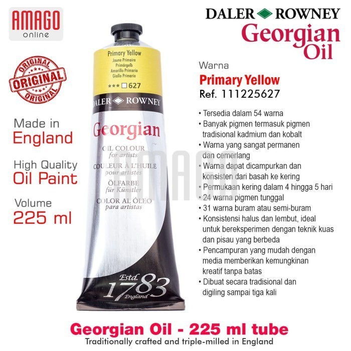 

Cat Minyak Lukis DALER-ROWNEY Georgian Oil Paint 225 ml - Primary Yellow - 111225627
