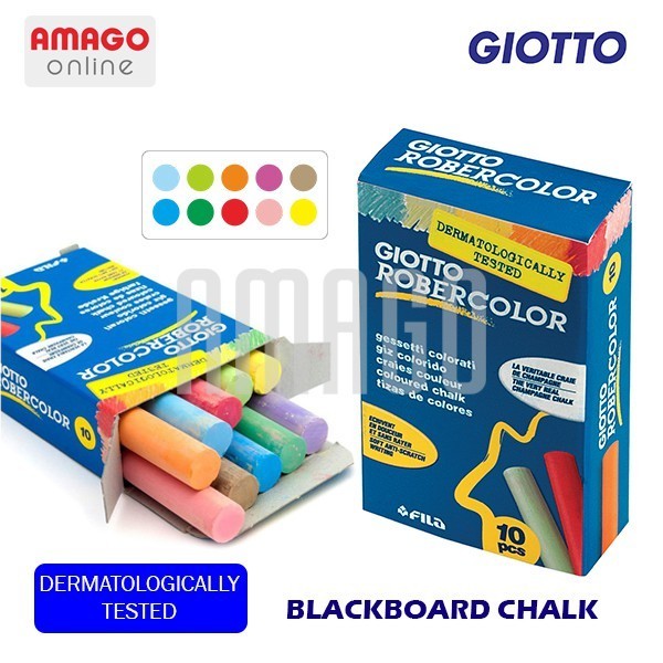 

Kapur Tulis GIOTTO Blackboard Chalk Color 10 pcs - warna - 538900