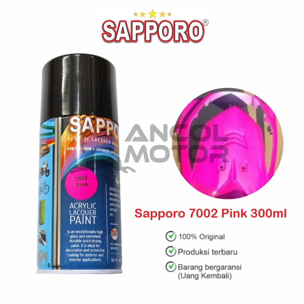 

Sapporo Pink Fluorescent 7002 Cat Semprot Aerosol Saporo Pink Stabilo