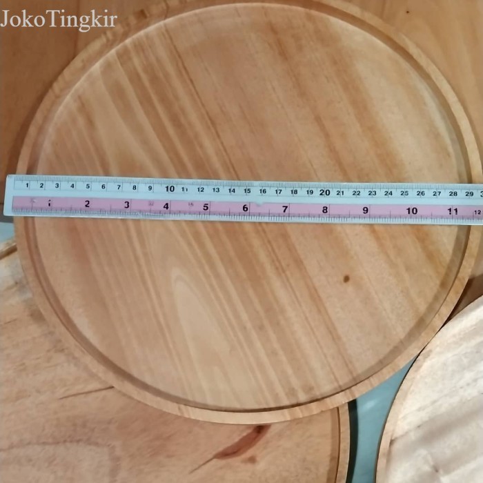 

Baki kayu bulat D30cm/ piring saji kayu d30 murah