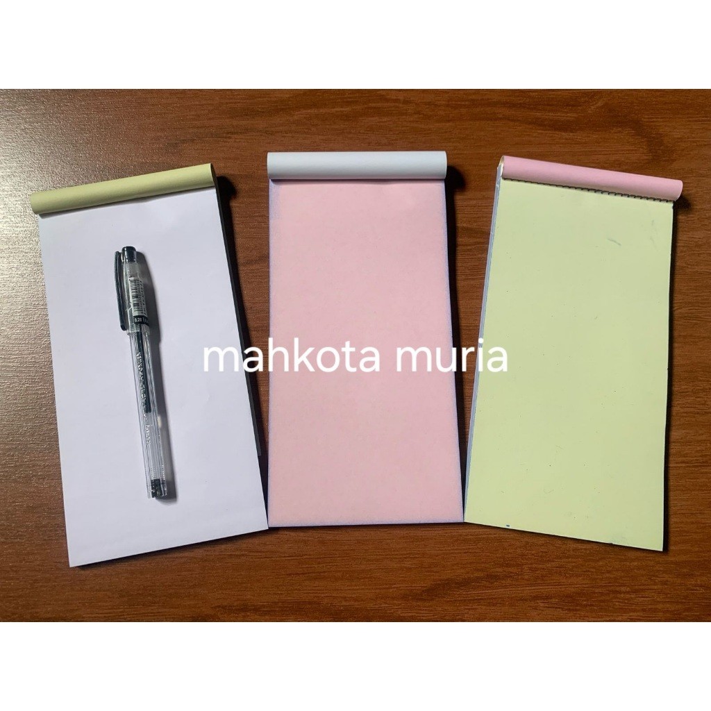 

NOTA NCR 3 PLY KOSONGAN POLOS UKURAN 1/3 FOLIO