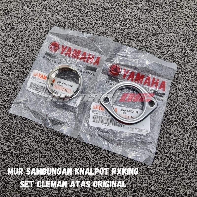 MUR SAMBUNGAN TENGAH KNALPOT RX KING SET RING ATAS LEHER KNALPOT RX KING ORIGINAL YAMAHA .,