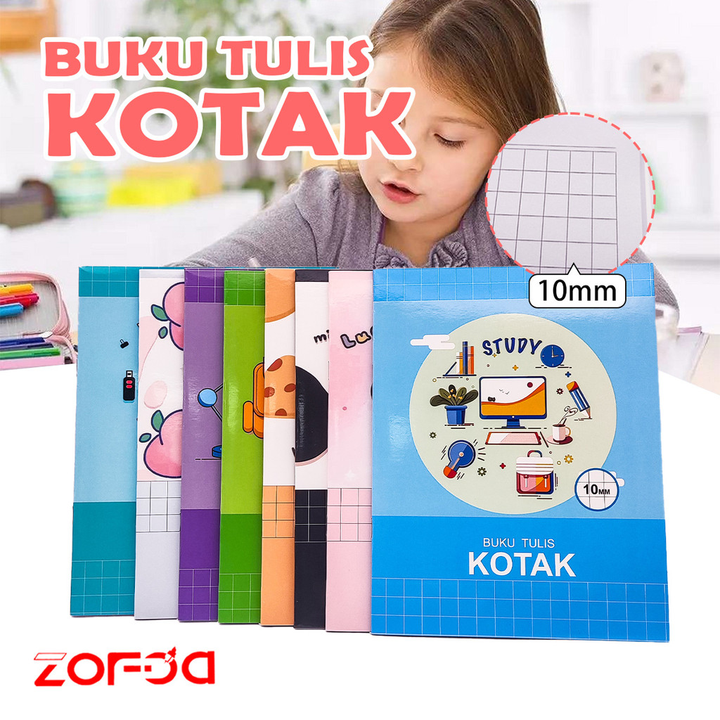 

Buku Tulis Kotak 5mm 10mm 14mm Grid Notebook Buku Tulis Murid Buku Catatan Aesthetic 38 Lembar