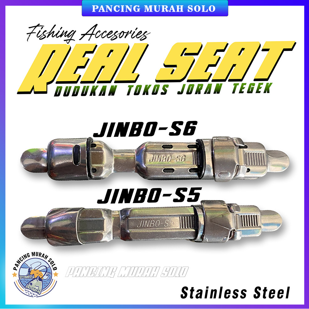 Dudukan Tokos Reel Seat Jinbo-S5 dan JINBO-S6 Joran Tegek Logam Berkualitas