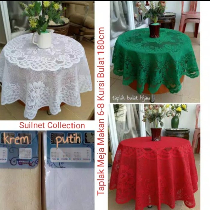 [[PREMIUM]]BEST taplak meja makan Bulat 6-8 Kursi