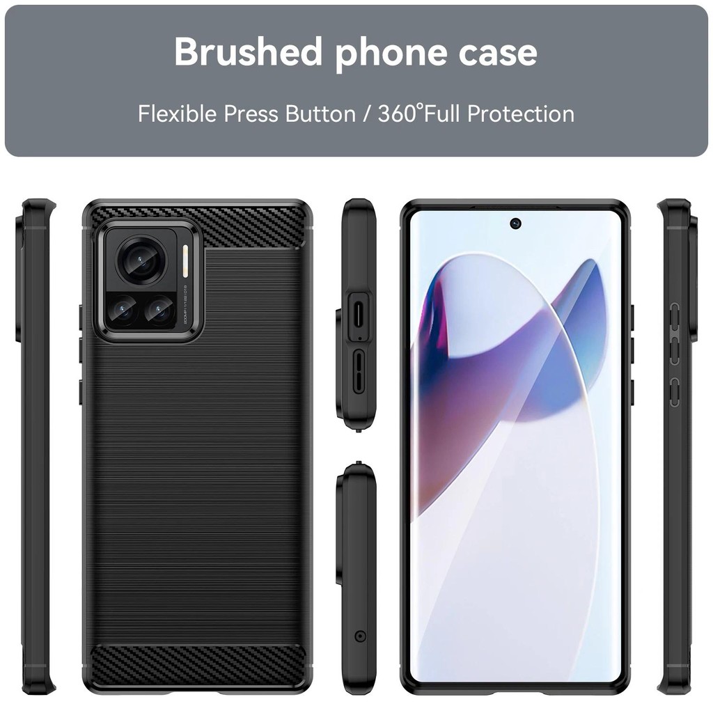 For Motorola X30 Pro Moto Edge30 Ultra moto edge x 30ultra case casing Soft Silicone Carbon Fiber Ba