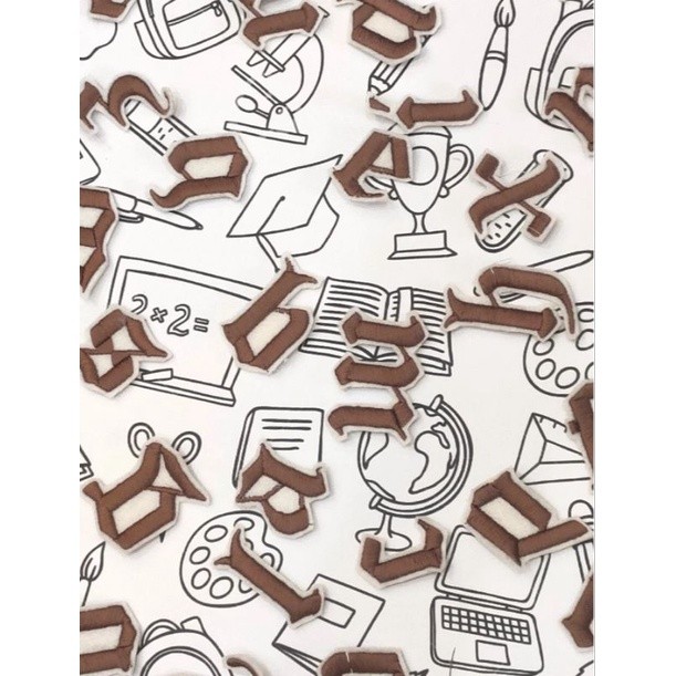 Bordir Patch Bordir Huruf kecil Latin