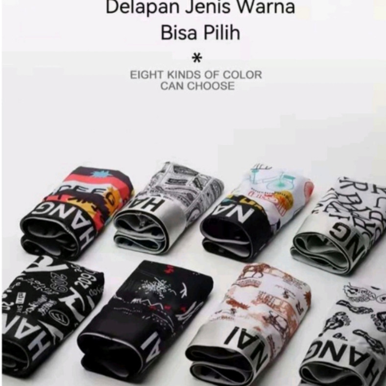 FR65E [8pcs] Best Seller Cd Pria Motif Seamless/Boxer Cowok Remaja Bahan Halus dan Dingin CD/nyaman 