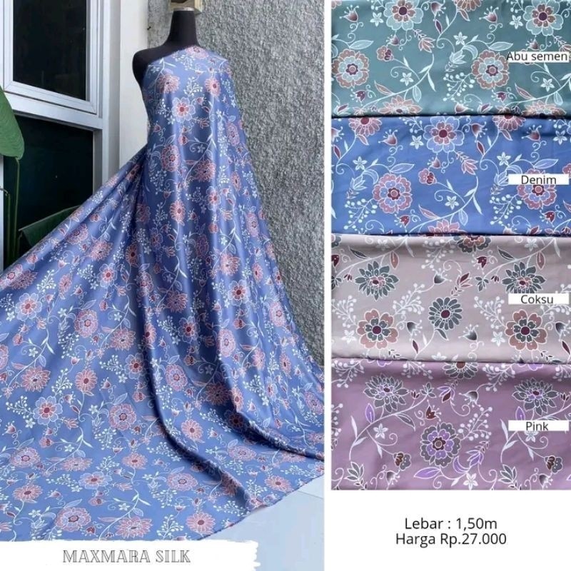 {TERBARU} MAXMARA SILK PREMIUM / BAHAN GAMIS TERBARU / MAXMARA SILK  (per ½ meter)