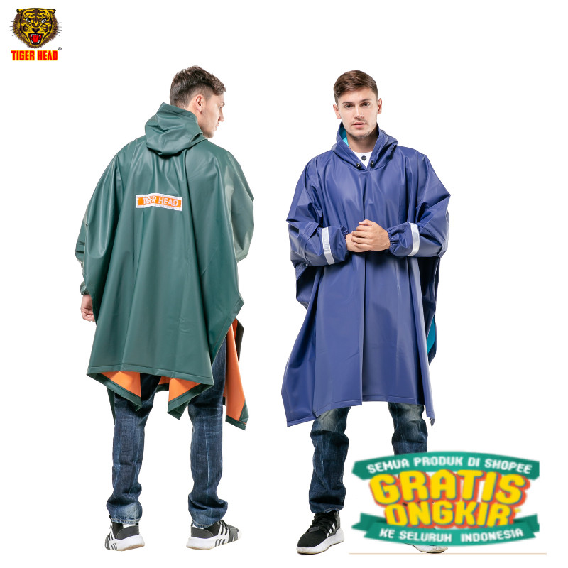 Jas Hujan Ponco Lengan Twist 68297 Tiger Head/ Model Terbaru anak remaja