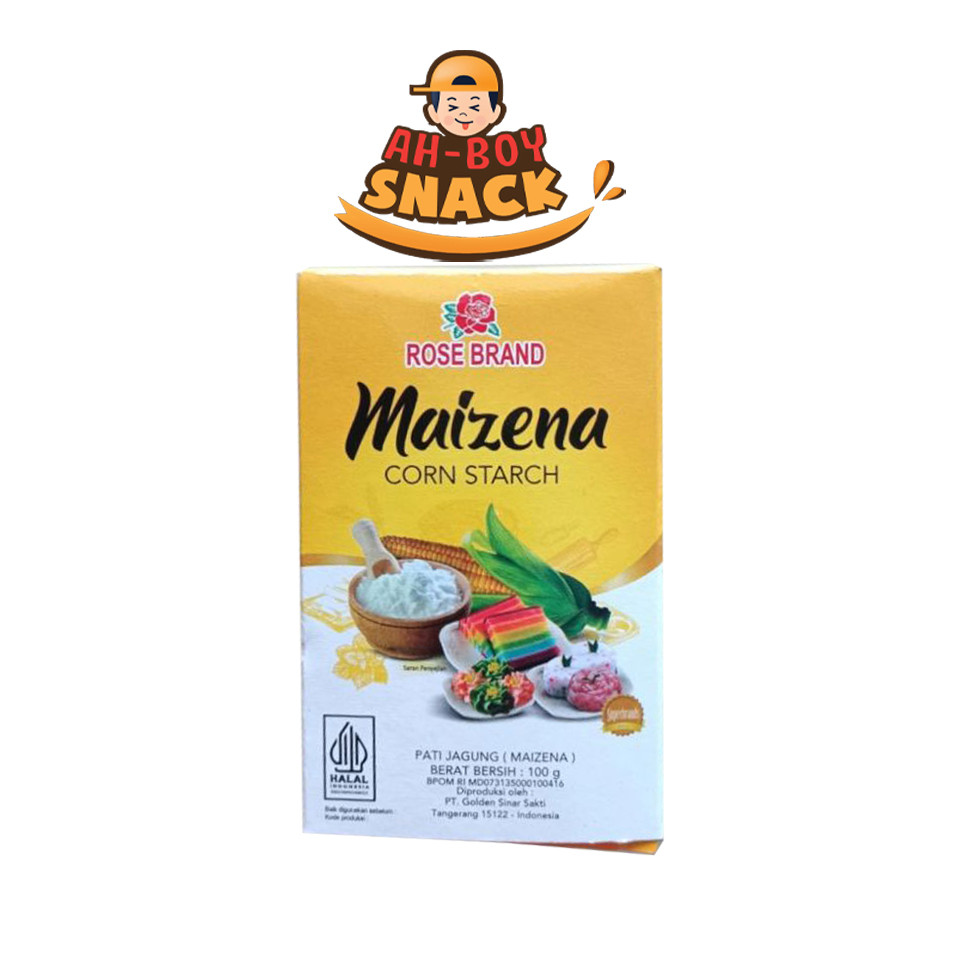 

ROSE BRAND MAIZENA CORN STRATCH 100 GRAM - 1 BOX - AHBOY SNACK